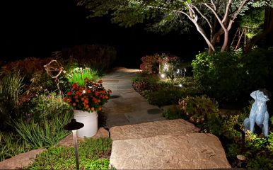 elegant walkway and path lighting