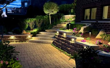 Stairs, steps, and retaining walls — enhance safety without compromising elegance