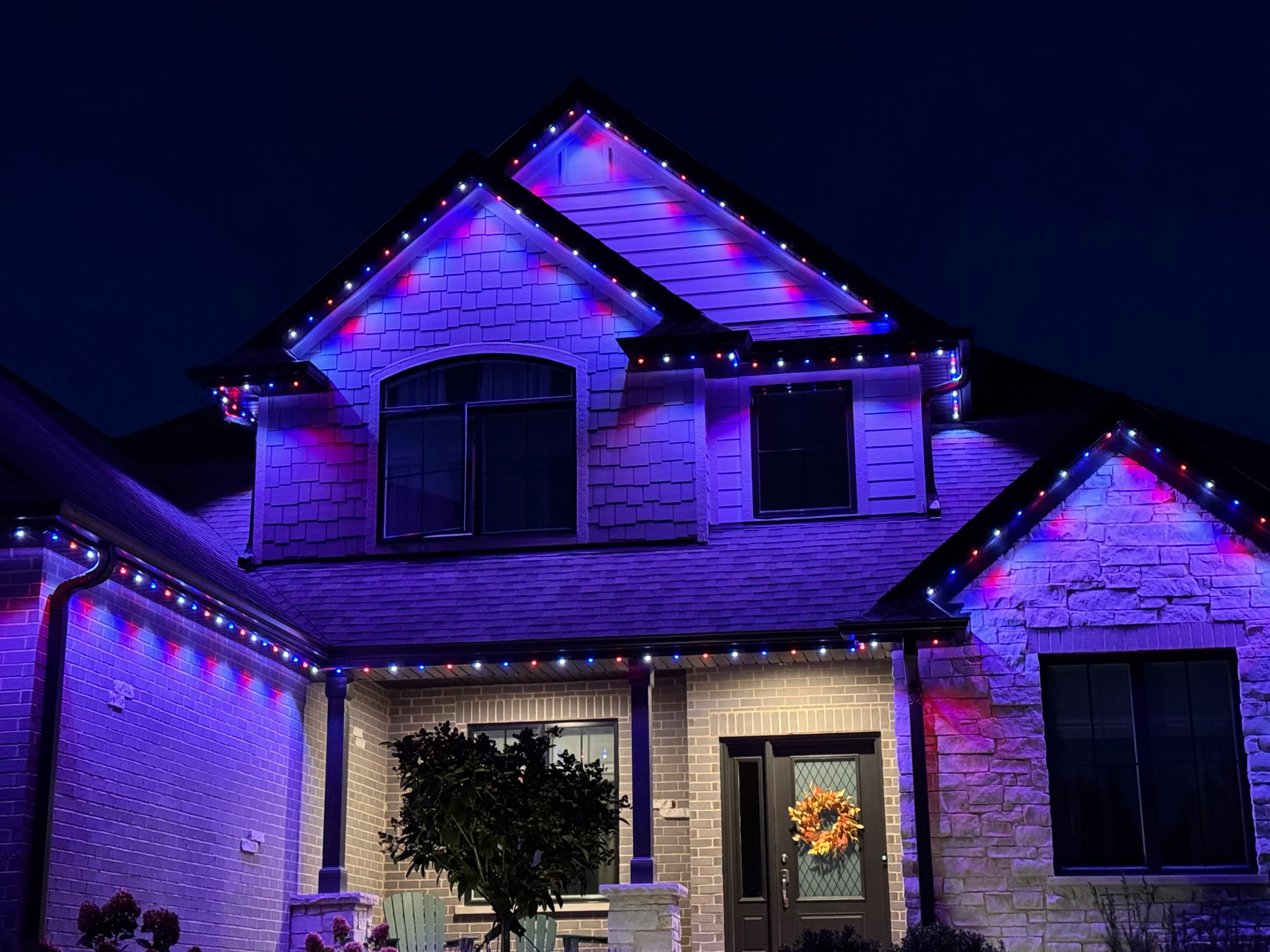 outdoor lighting installation showcasing professional installation of landscape lighting design in mokena chicago suburbs