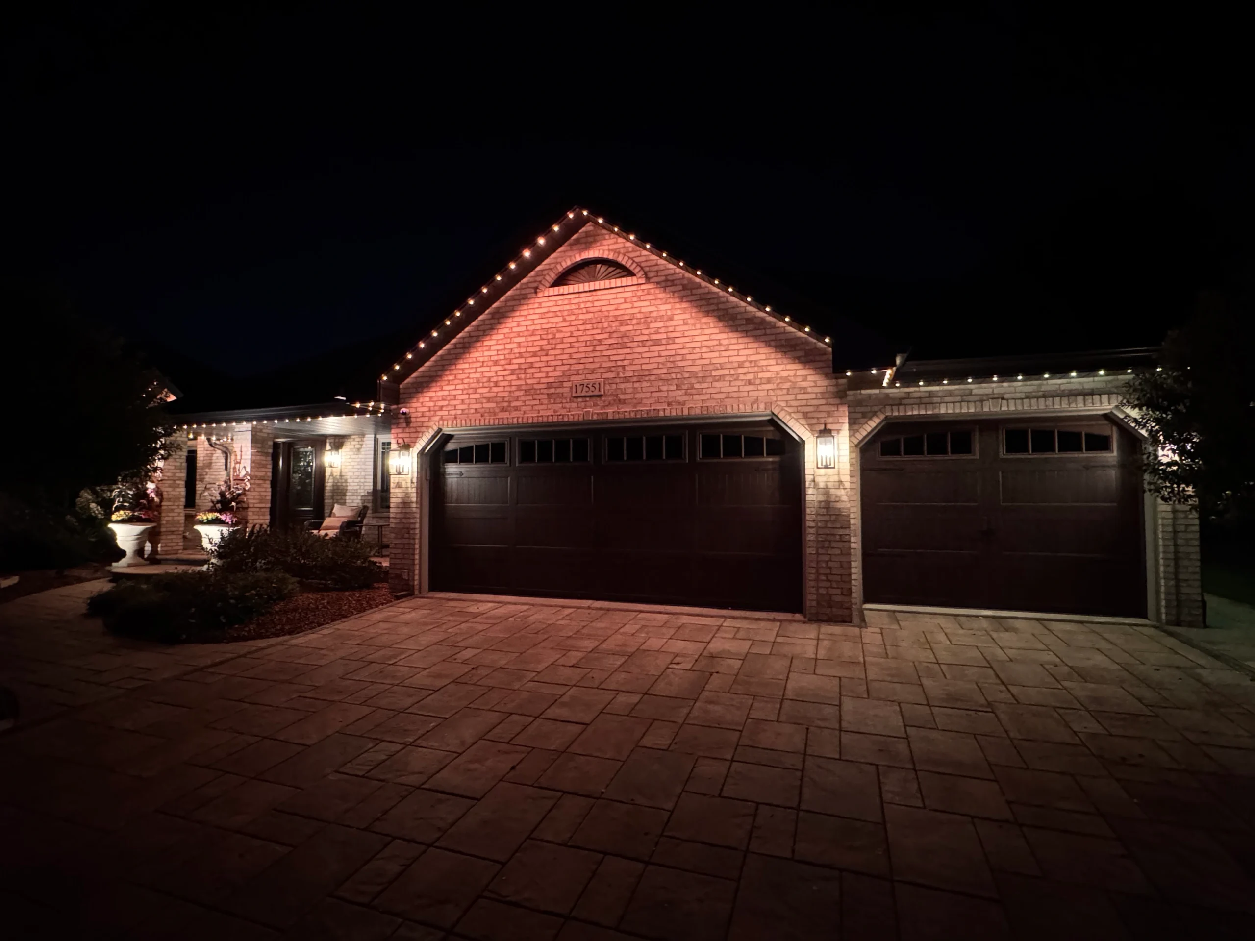 outdoor lighting installation showcasing professional installation of landscape lighting design in mokena chicago suburbs