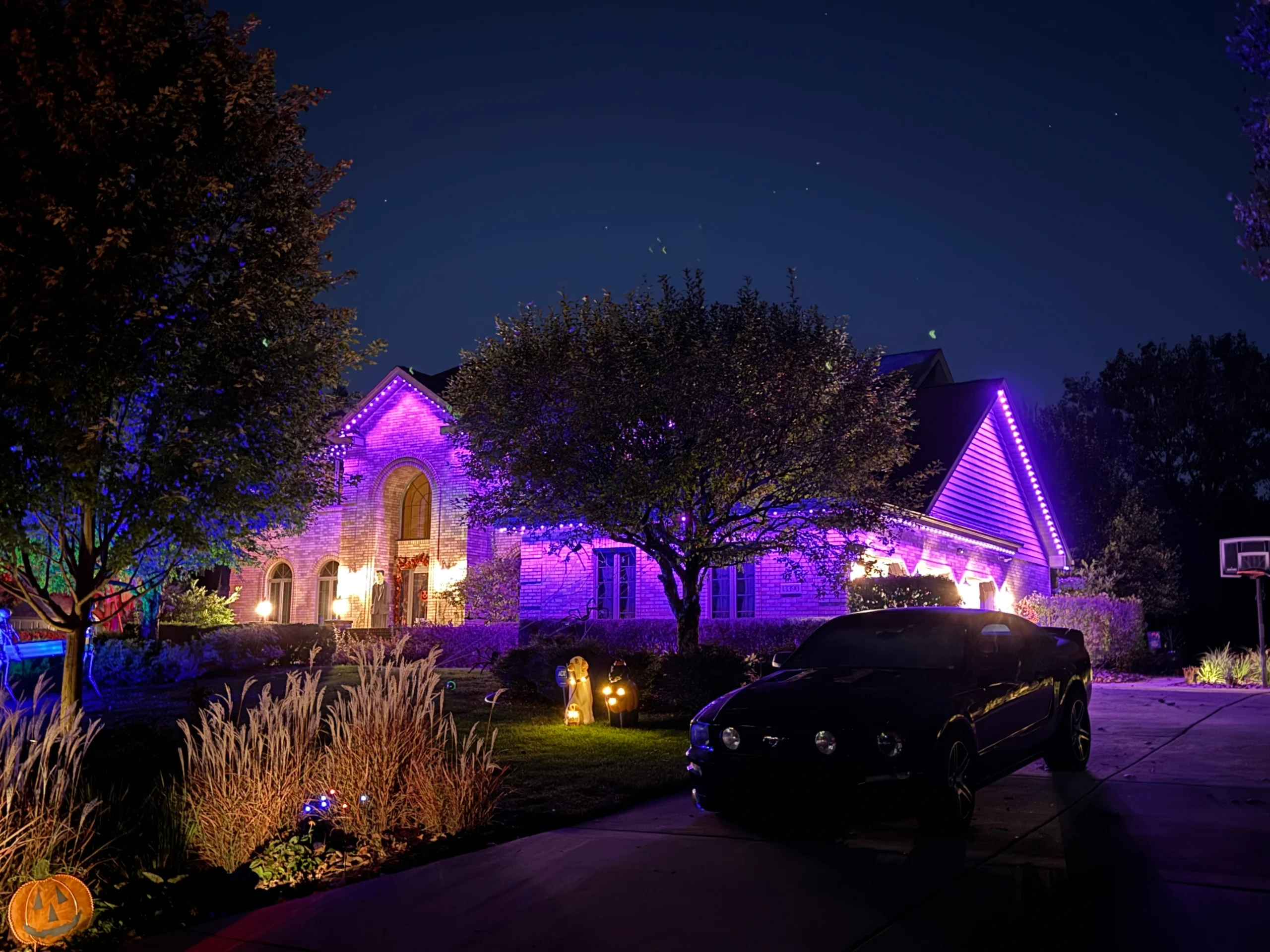 outdoor lighting installation showcasing professional installation of landscape lighting design in mokena chicago suburbs