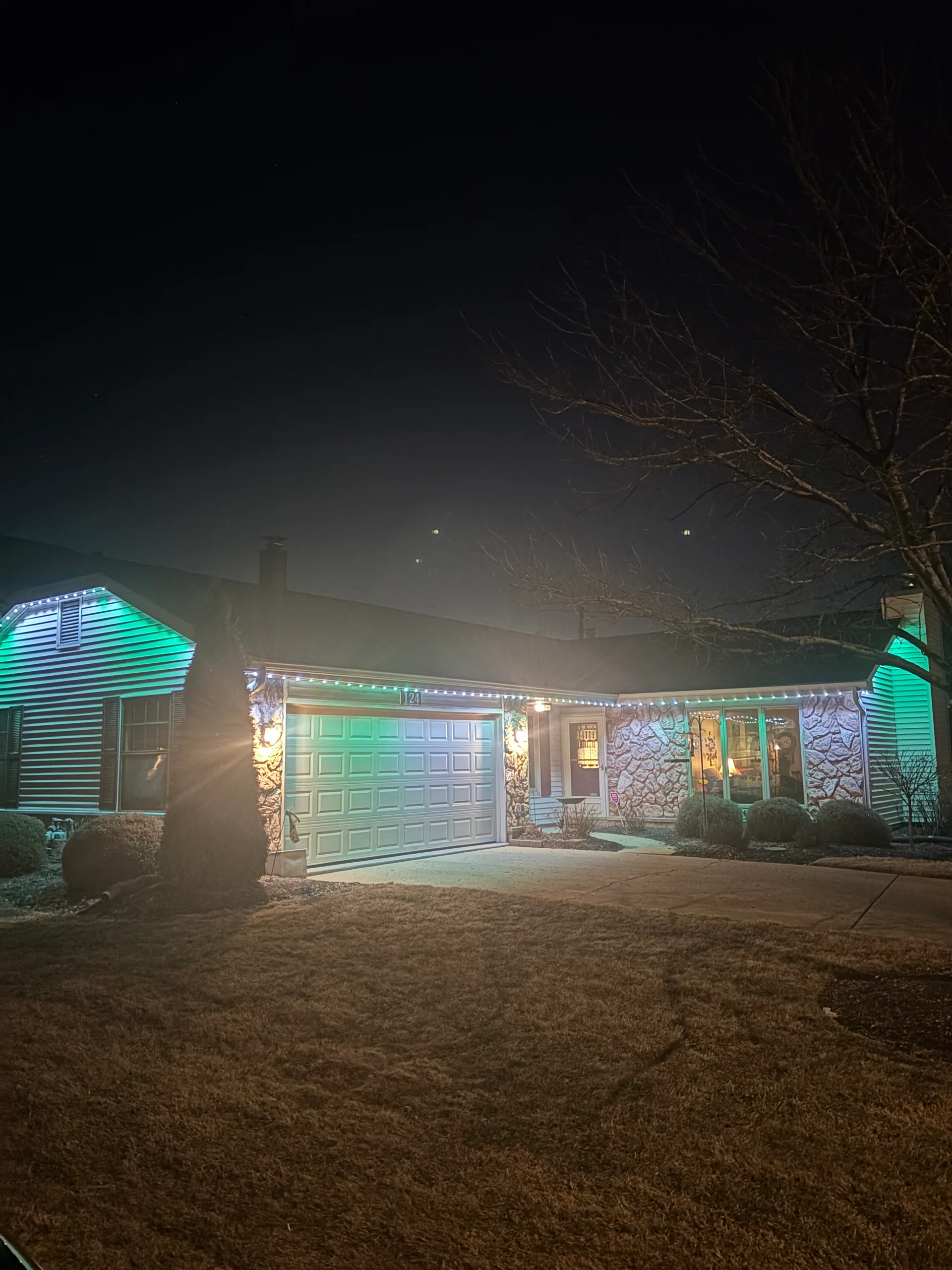 outdoor lighting installation showcasing landscape lighting design in mokena chicago suburbs enhancing curb appeal and ambiance