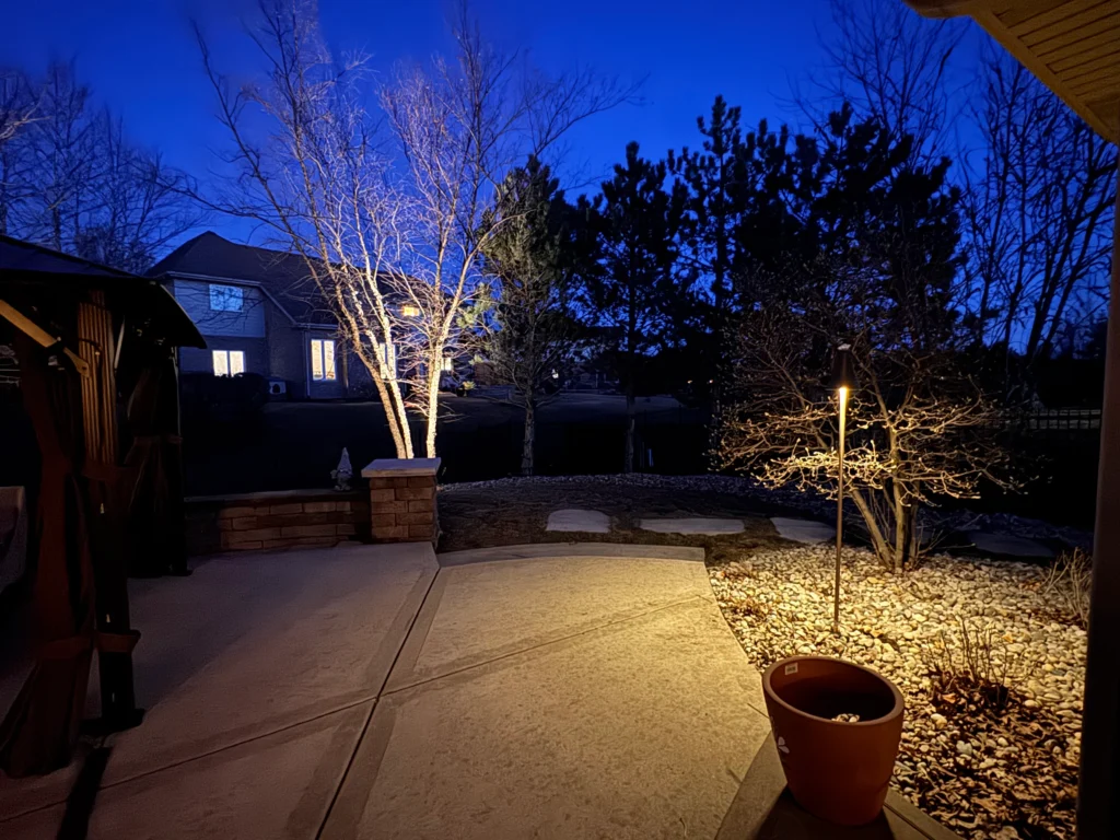 professional installation of outdoor lighting design enhancing landscape features in mokena chicago suburbs with a focus on aesthetics and functionality