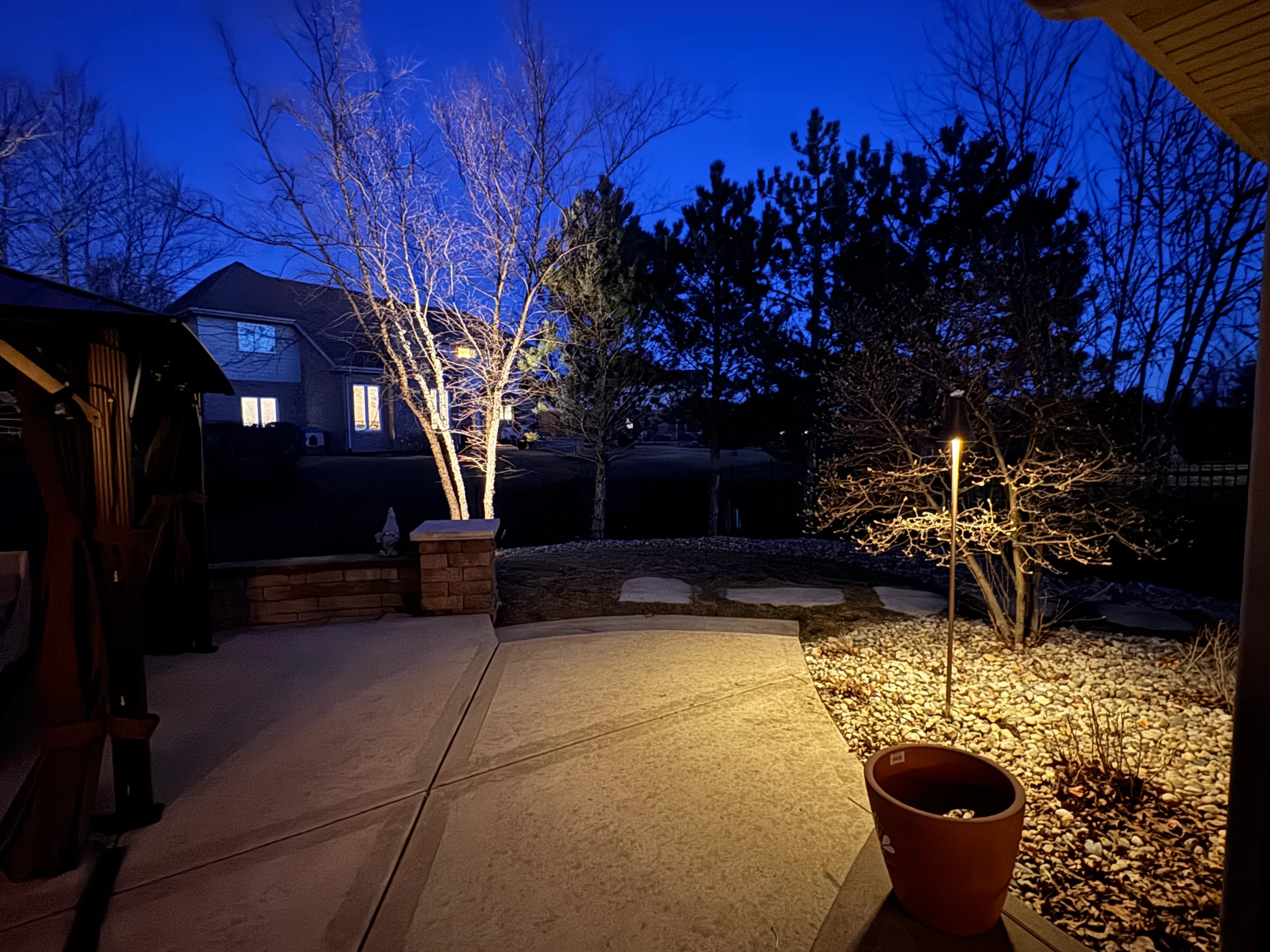 professional installation of outdoor lighting design enhancing landscape features in mokena chicago suburbs with a focus on aesthetics and functionality